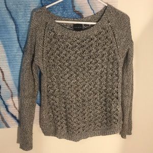 Gray knit sweater